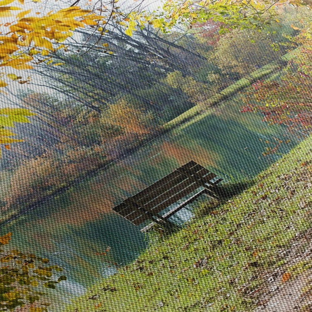 Tablou cu pescărie (cu ceas) (90x30 cm)