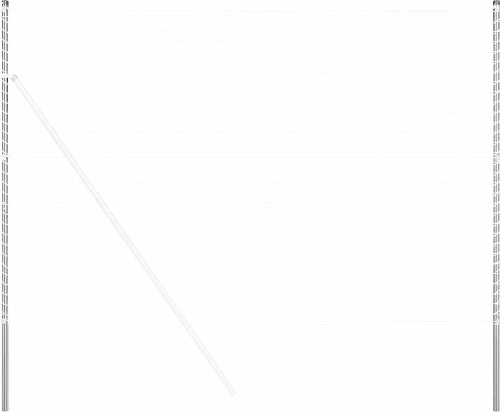 vidaXL Stâlp de gard. 12 pcs Argintiu Oțel vopsit în pulbere