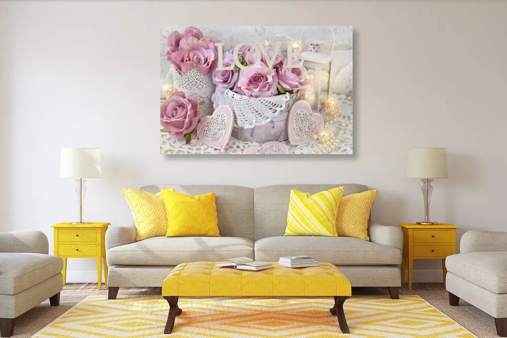Tablou decor romantic în stilul vintage