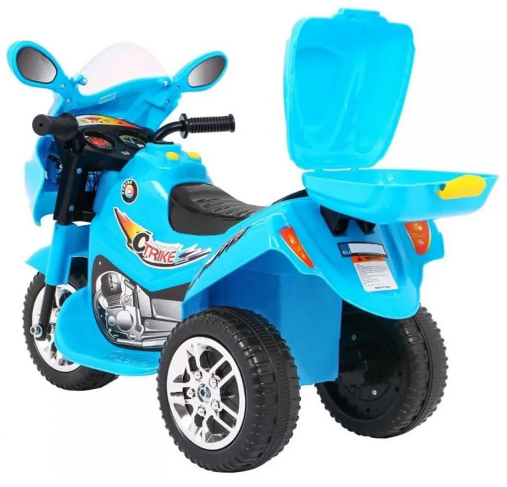 Motocicleta Electrica cu Acumulator Pentru Copii NOVOKIDS™ Moto Classico 88, 3-6 ani, Max 25 kg, Cu Melodii si Lumini, Trotineta Electrica, 3 Roti,