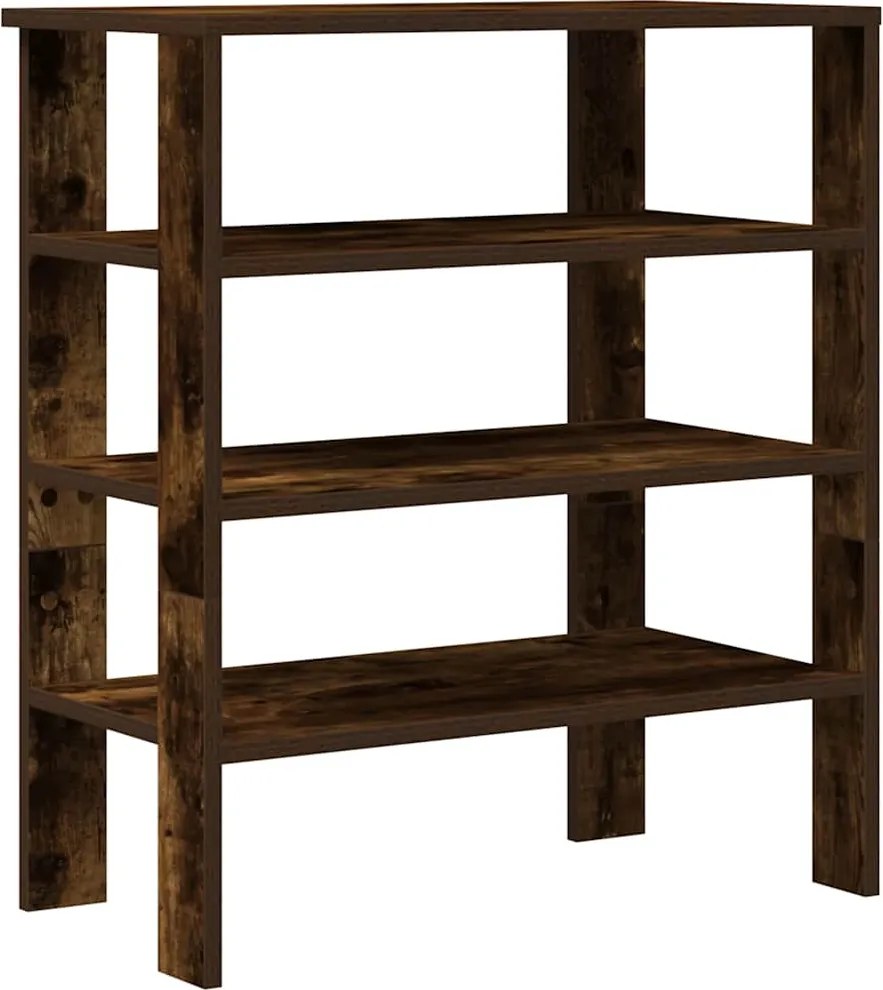vidaXL Pantofar, stejar fumuriu, 61x32x70 cm, lemn prelucrat