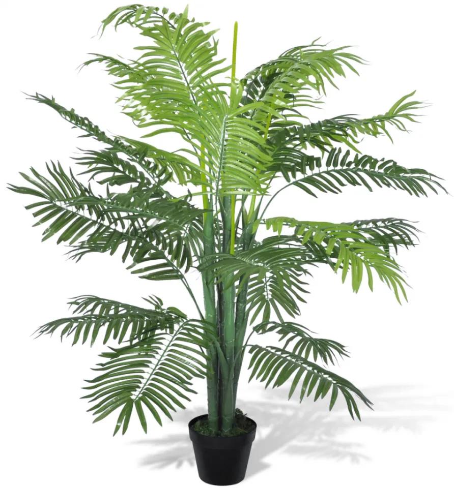 Palmier Phoenix artificial cu aspect natural si ghiveci, 130 cm