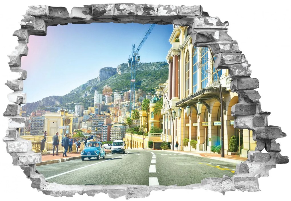 Sticker cu efect 3D - Strada aglomerata