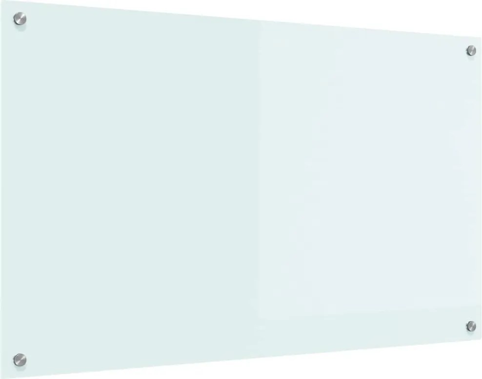 vidaXL Panou de bucătărie Alb 100 x 60 cm sticlă securizată