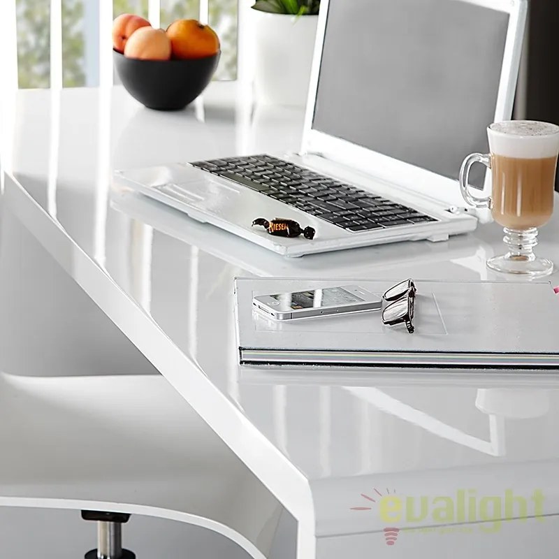 Birou modern alb, simplu si elegant, Fast Trade 140cm A-36024 VC