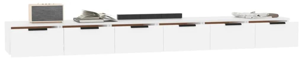 Dulapuri de perete, 2 buc., alb, 102x30x20 cm, lemn prelucrat 2, Alb