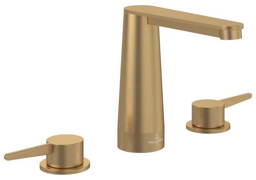 Baterie lavoar Villeroy&Boch Conum dubla comanda auriu periat