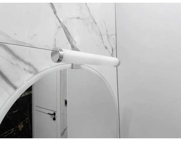 Lampă LED pentru oglindă de baie, 8 W, 230 V, 30 cm, IP44, crom lucios