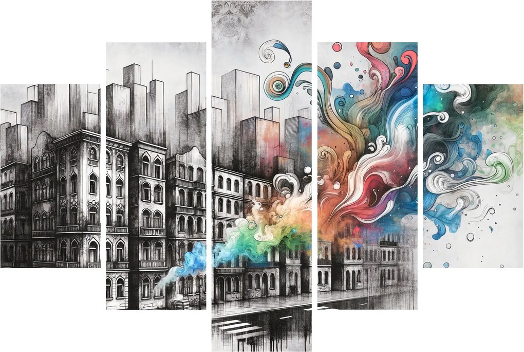 Tablou - Viața industrială (150x105 cm)