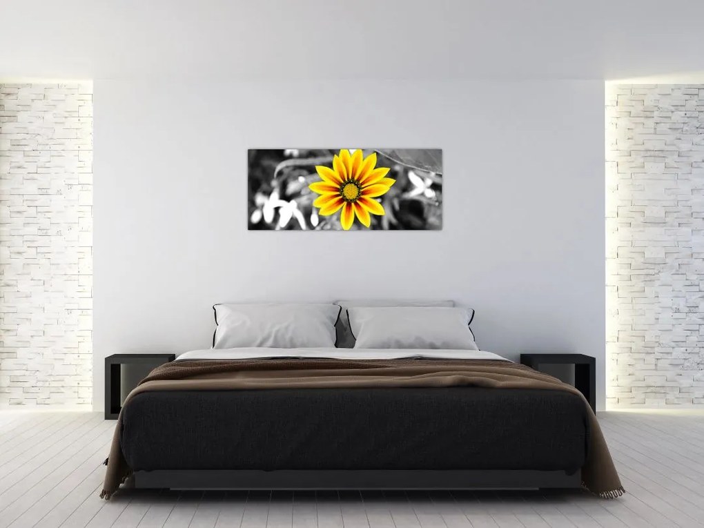 Tablou cu floare galbenă (120x50 cm)