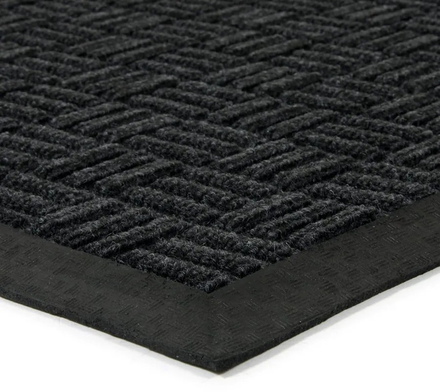 Covoraș pentru curățare textil Criss Cross 45 x 75 x 0,8 cm, negru