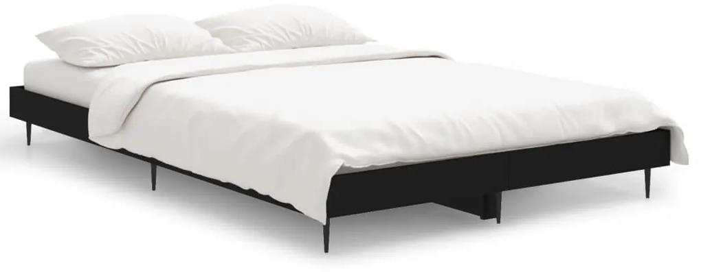 832294 vidaXL Cadru de pat, negru, 120x190 cm, lemn prelucrat