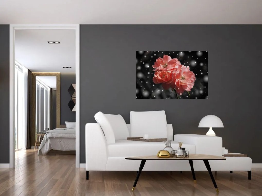 Tabloucu floare roz (90x60 cm)