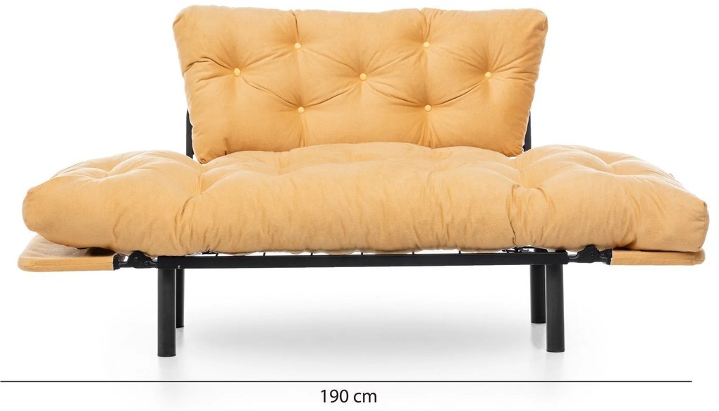 Canapea extensibila cu 2 Locuri Mocca, 155 x 85 x 73 cm