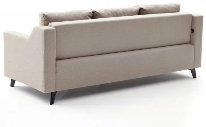 Canapea Extensibilă cu 3 Locuri Doga 3-Seat, Crem