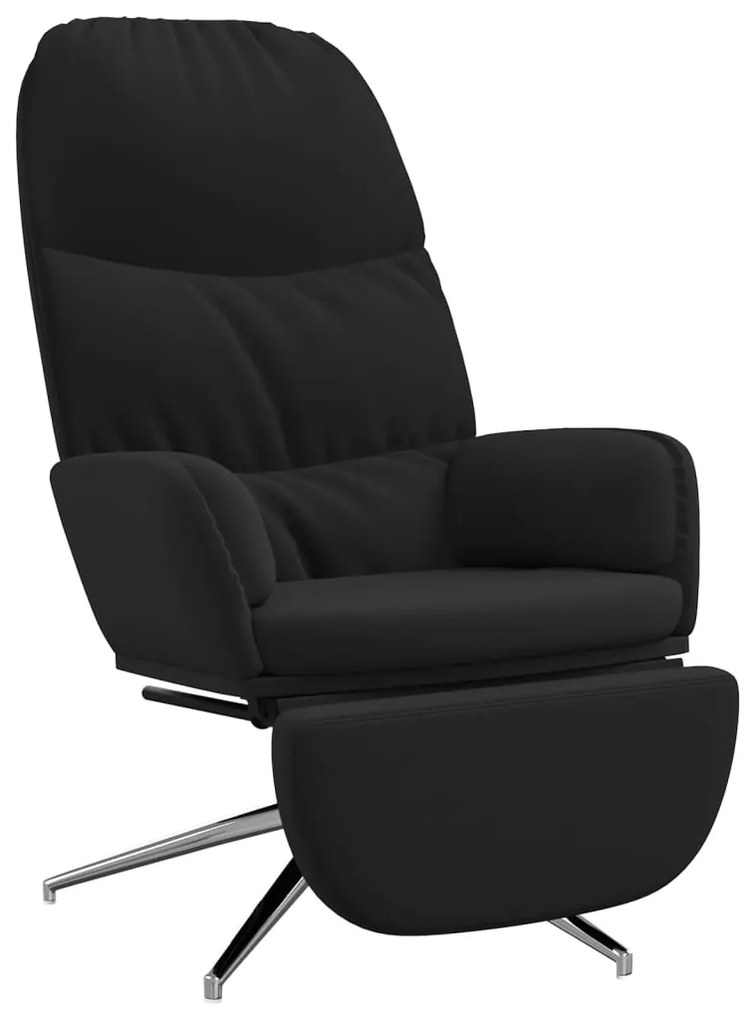 3097385 vidaXL Scaun relaxare suport pentru picioare negru piele întoarsă eco