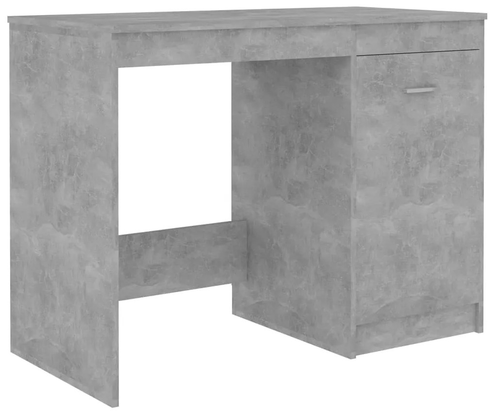 Birou, gri beton, 100 x 50 x 76 cm, pal