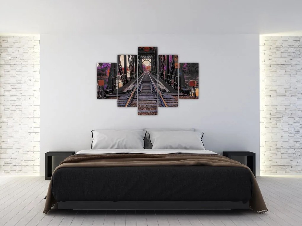 Tablou cu pod de cale ferată (150x105 cm)