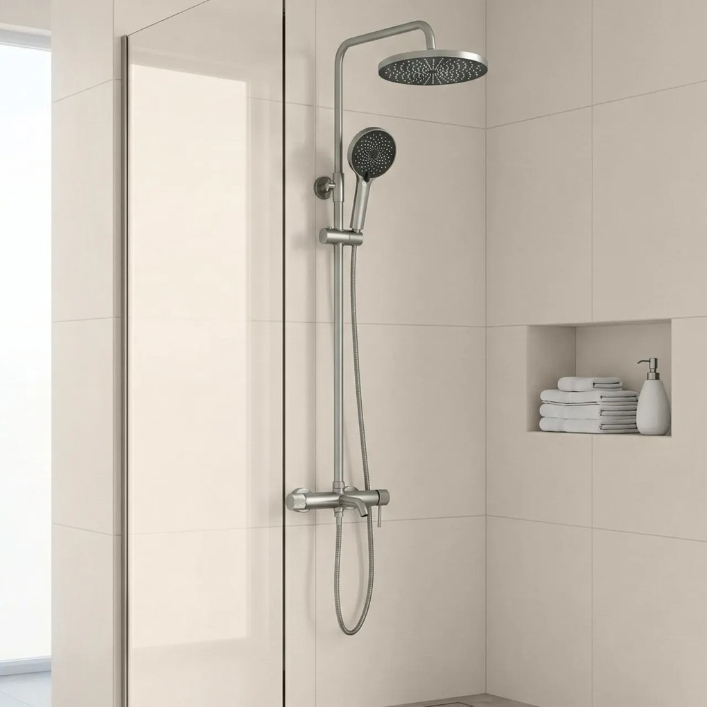Set dus Rea Lungo Stripe Brush Nickel