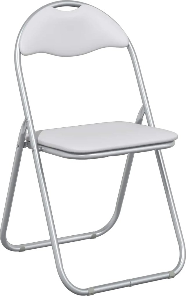 vidaXL Scaun pliant 8 pcs Alb și gri 48 x 43,5 x 81 cm