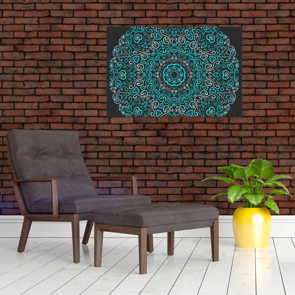 Tablou cu abstracție ornamentală (90x60 cm)