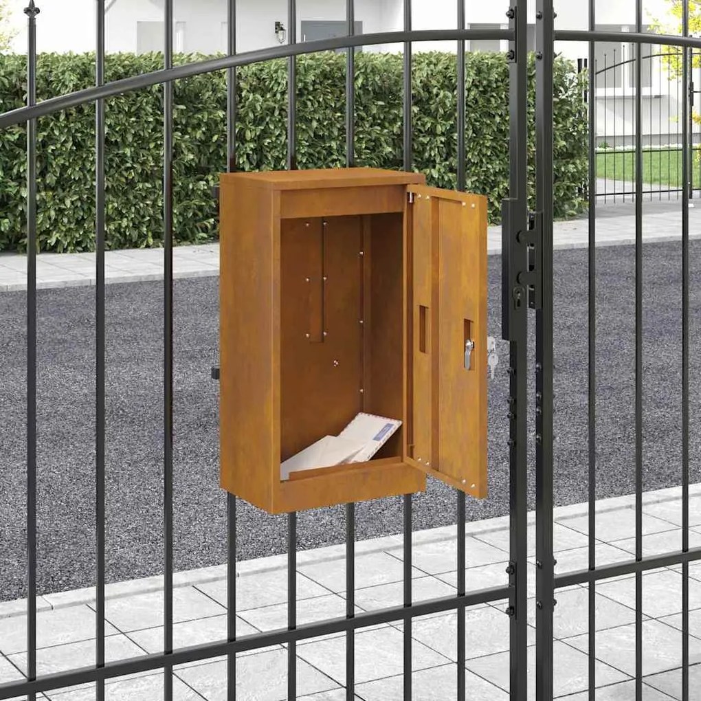 vidaXL cutie poștală Ruginit 30 x 23 x 55 cm