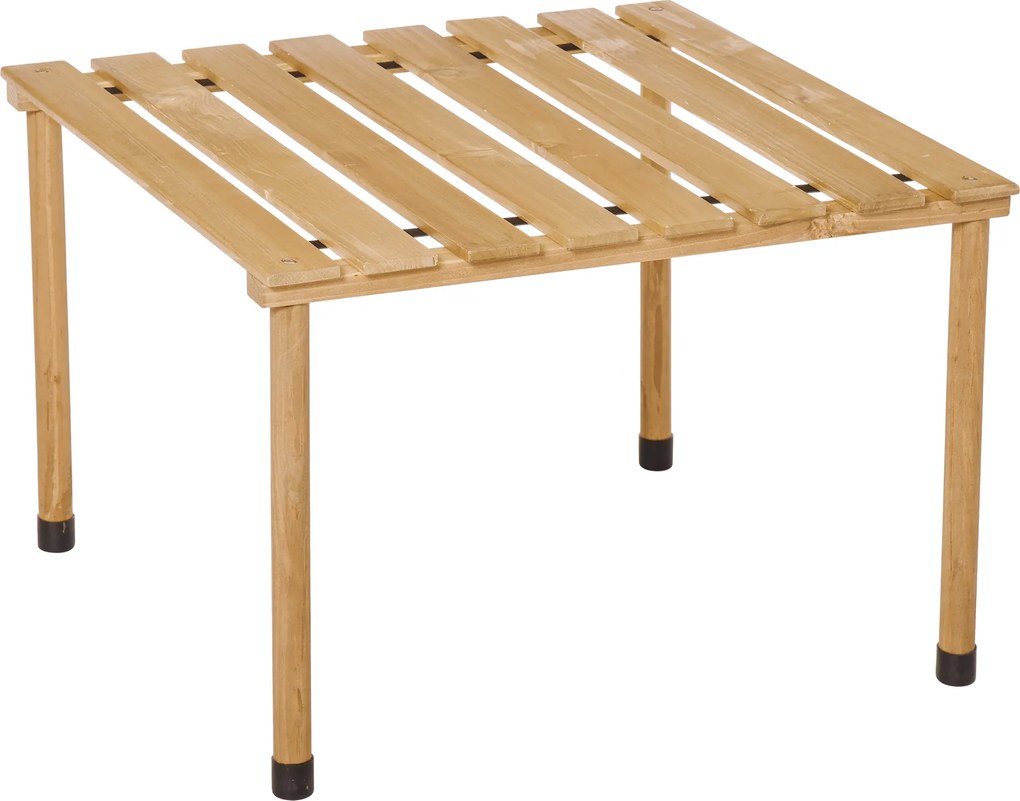 Outsunny Masă de cafea de grădină pliabilă masă de camping Blat cu Lamele dim. 58L x 58l x 40H cm Geantă de Transport Inclusă Lemn Brad pre-uleiat montaj rapid | Aosom Romania