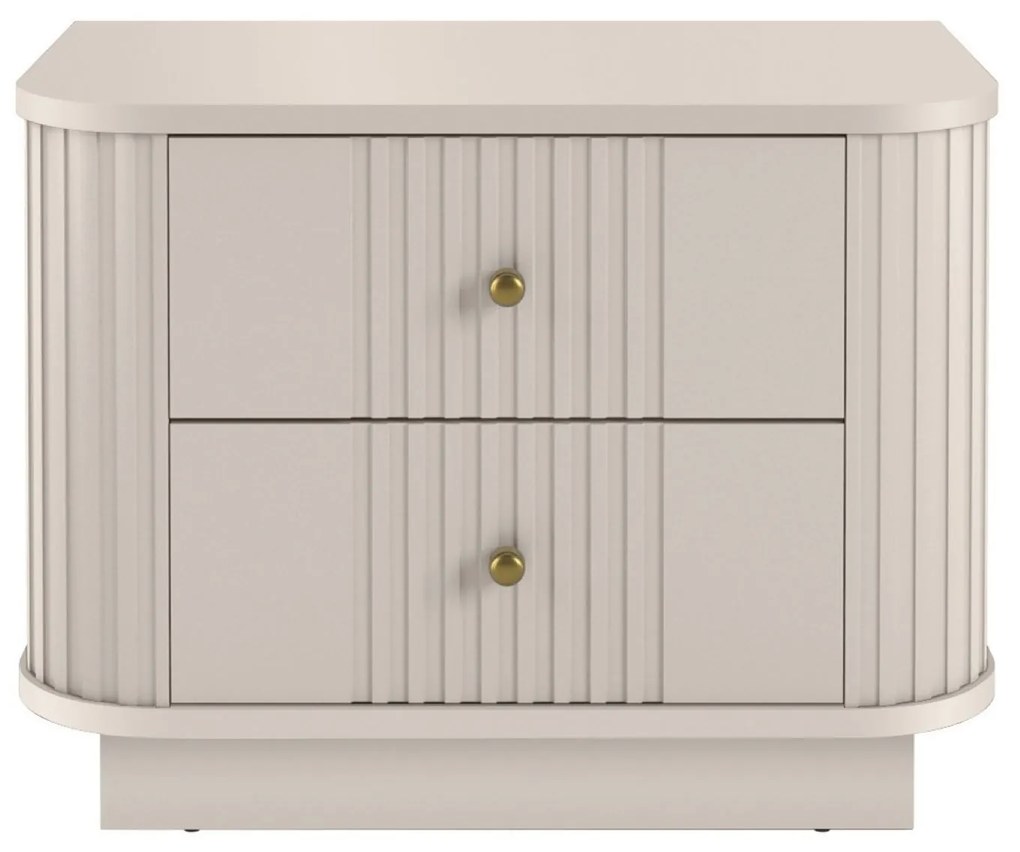 Set de noptiere Vesper 56 cm cu mânere aurii - culoare cașmir
