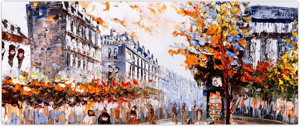 Tablou - Viața în oraș (120x50 cm)