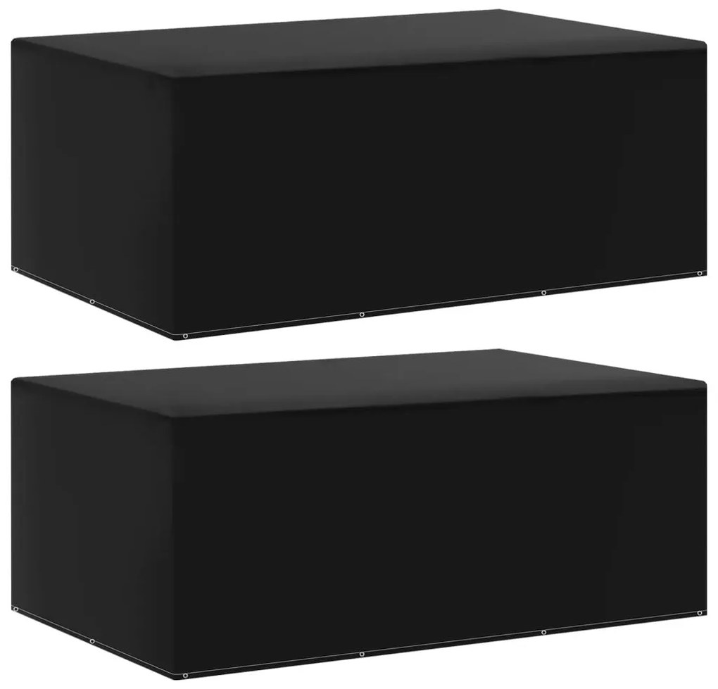 vidaXL Huse mobilier grădină, 2 buc., 225x143x90 cm, 7 ocheți