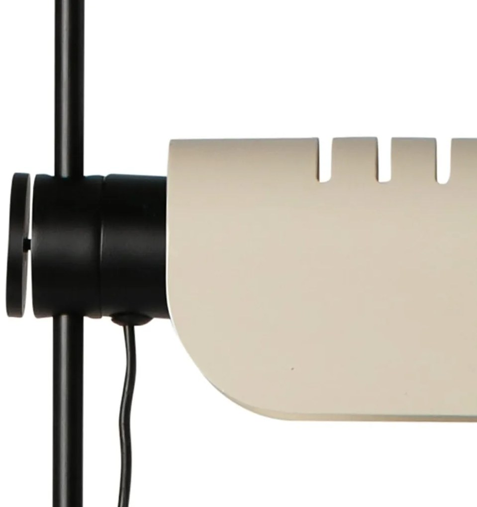 Lampadar metal stil retro cu abajur ajustabil MARTINICA negru, bej