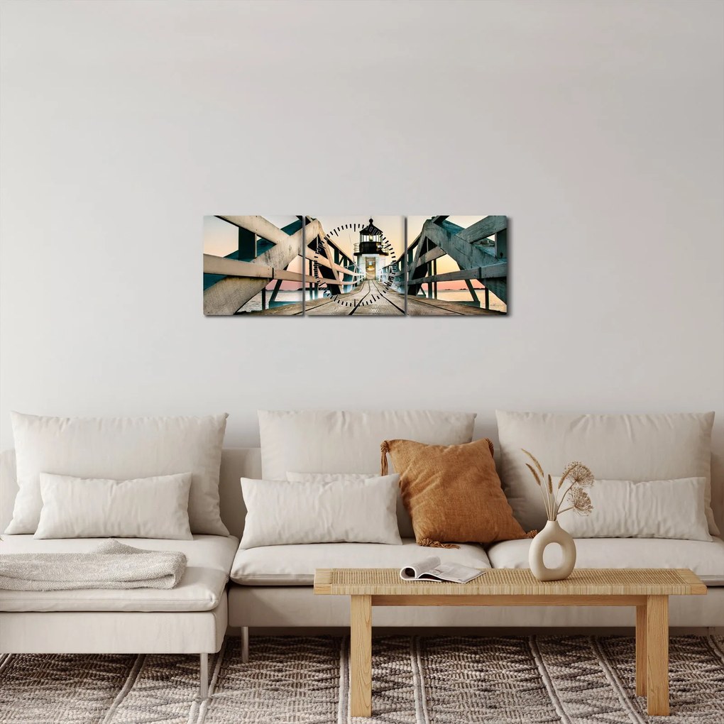 Tablou - pe dig (cu ceas) (90x30 cm)