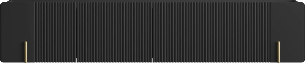 Dulap TV Malmi 200 cm suspendată - negru mat / auriu