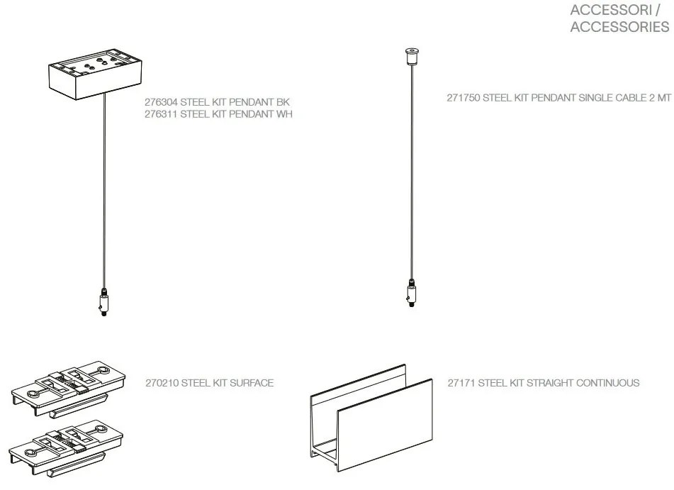 Lustra liniara cu lumina directa si indirecta STEEL WIDE White 4000K