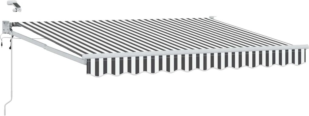 vidaXL Cort electric retractabil Antracit și Alb 2,5 x 2 m