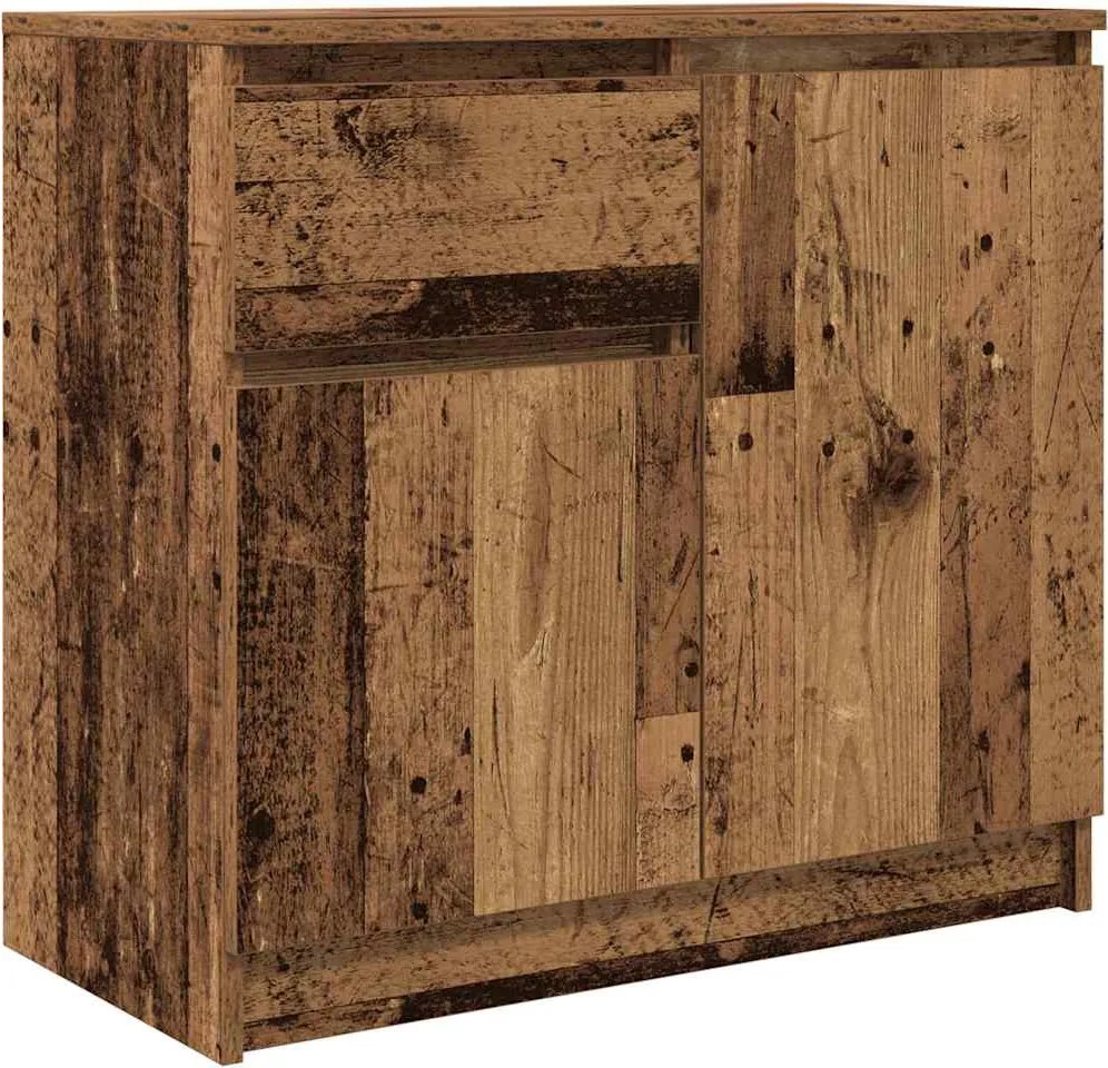 vidaXL Bufetă cu sertar Lemn vechi 71x35x65 cm Lemn prelucrat