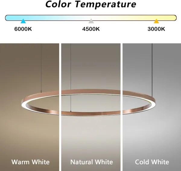 Immax NEO 07327L - lustră LED reglabilă pe cablu FINO 55W/230V 80 cm aur roz Tuya + telecomandă