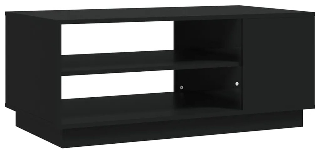 810281 vidaXL Măsuță de cafea, negru, 102x55x43 cm, lemn prelucrat