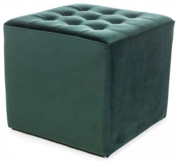 Taburet verde LORI VELVET