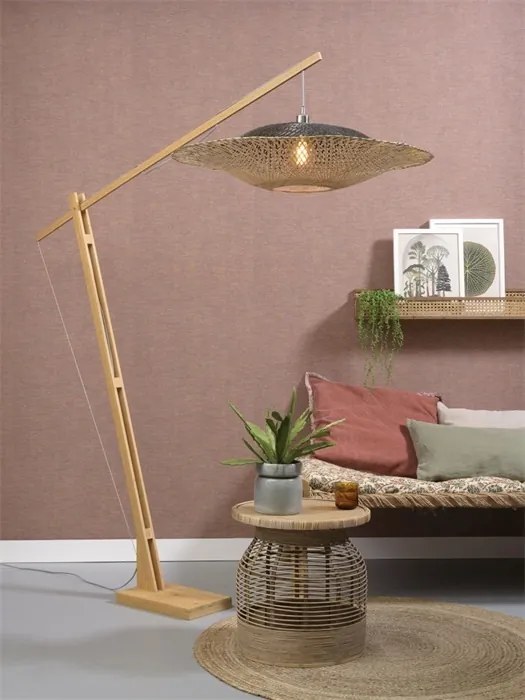 Lampadar din bambus KALIMANTAN orizontal L natur, 87cm