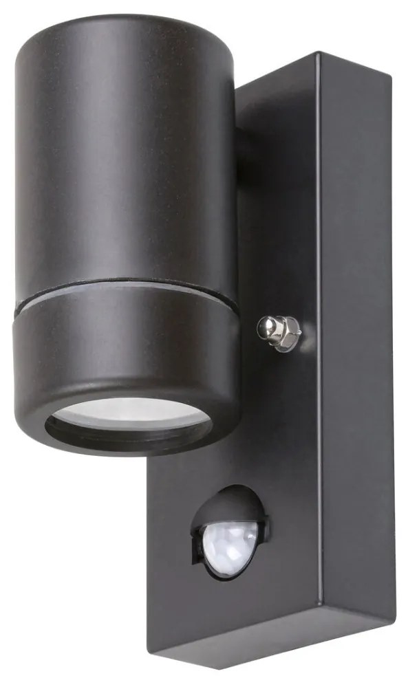 Aplica de perete exterior, cu senzor de miscare, protectie IP44, Medina negru