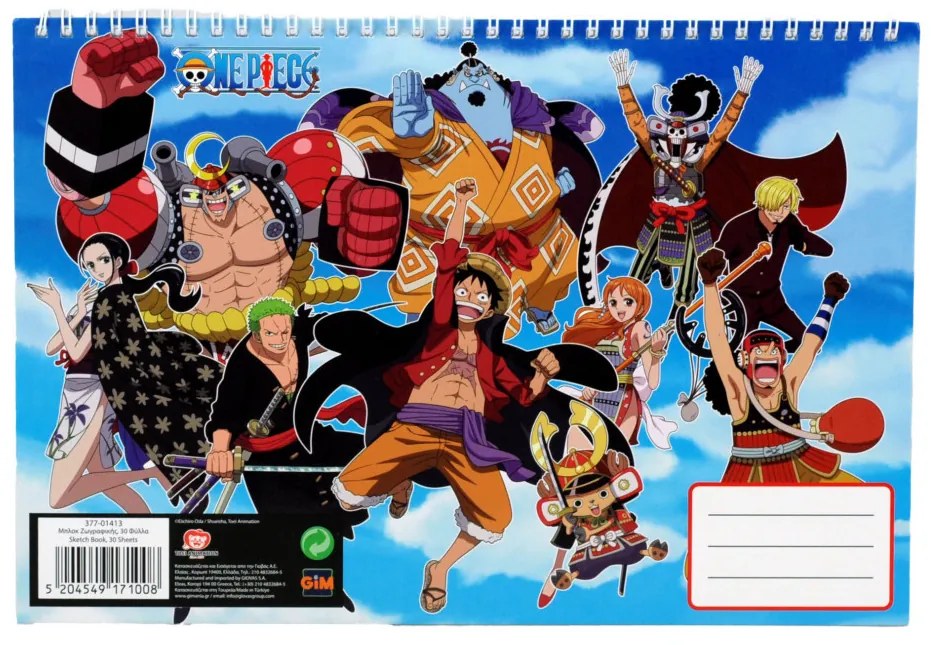 One Piece Team Carnet de schițe spiral A/4, 30 file