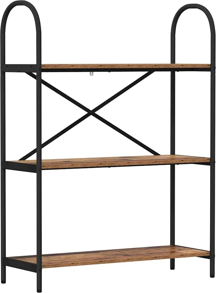 vidaXL Raft pentru cărți Lemn vechi 80 x 30 x 109 cm Lemn compozit