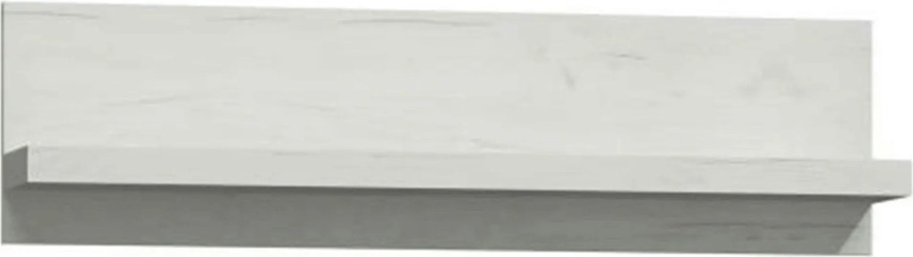 Polita INFINITY I-11, frasin alb, PAL melaminat, 120x18x32 cm