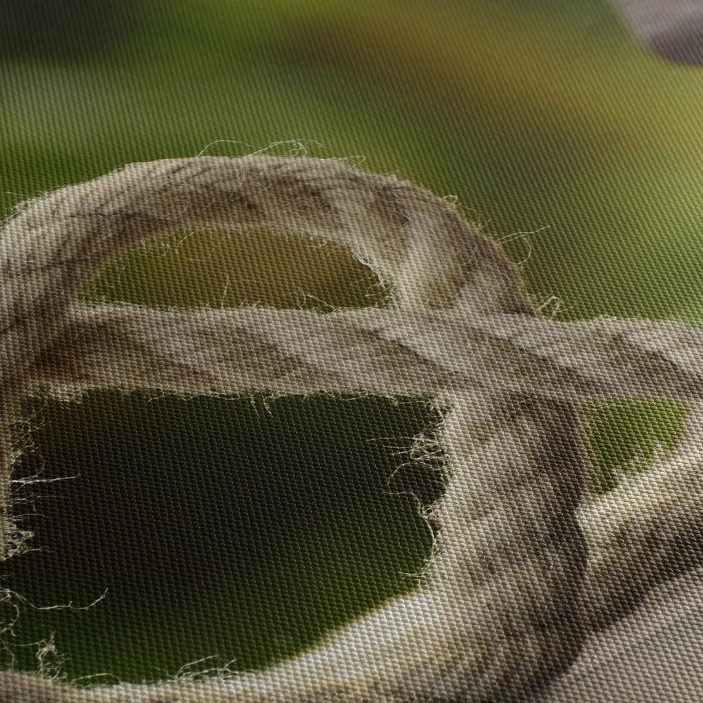 Tablou inima din frânghie (cu ceas) (90x30 cm)