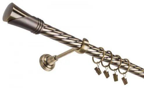 Galerie SIMPLA TWIST PRINDERE PERETE 25 MM -DUNCAN- AUR ANTIC (Alege marime: 200 cm)