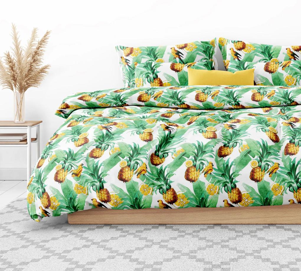 Goldea lenjerie de pat din 100% bumbac - paradis tropical 140 x 200 și 50 x 70 cm