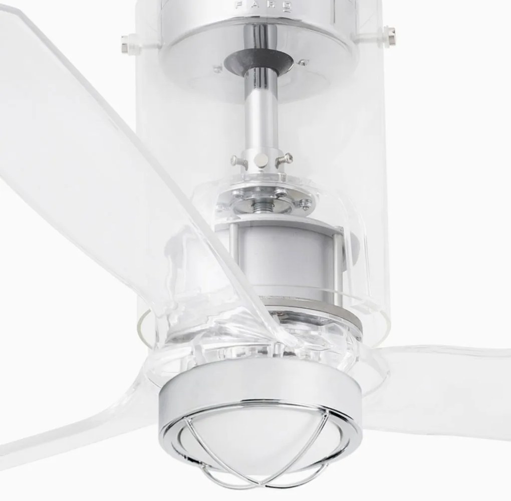 Lustra cu Ventilator si telecomanda MINI TUBE M transparent