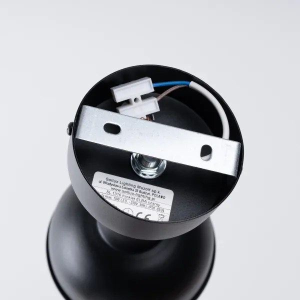 Spot de perete Sollux SL.1316 ELBA 1xE27/15W/230V negru