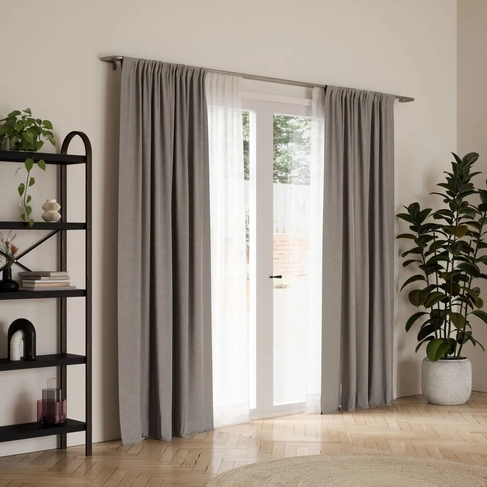 Galerie de perdea 168 - 365 cm extensibilă/dublă din oțel Twilight – Umbra